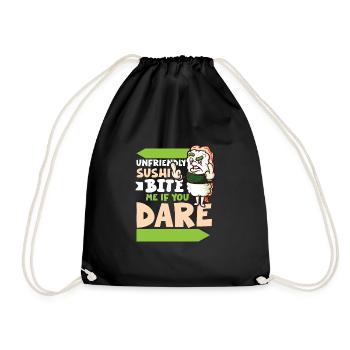 Drôle de sushis malheureux Nourriture japonaise Miso-Malheureux - Sac de sport léger - noir - Devant