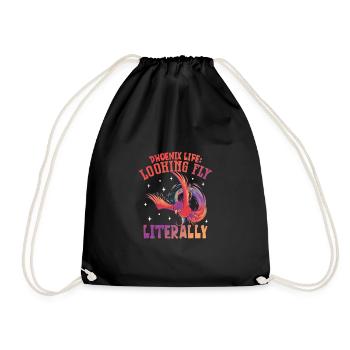 Phoenix Bird Mythical Creatures - Drawstring Bag - black - Front
