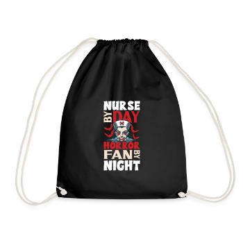 Creepy Nurse Horror Nurse - Drawstring Bag - black - Front