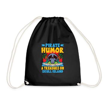Funny Horror Pirate Pirate Ship Pirate Captain - Turnbeutel - Schwarz - Vorne