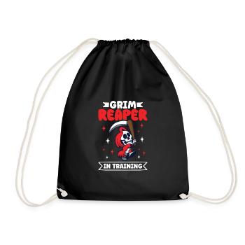 Funny Creepy Grim Reaper, Dead Man - Drawstring Bag - black - Front