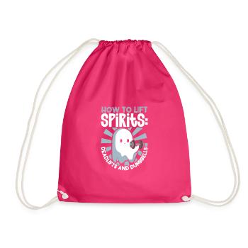 Bodybuilding Powerlifting Weightlifting Fitness - Drawstring Bag - fuchsia - Front