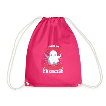 Bodybuilding Powerlifting Weightlifting Fitness - Drawstring Bag - fuchsia - Front