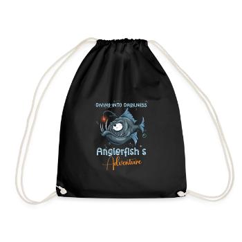 Pêche à la lotte sous l’eau en haute mer - Sac de sport léger - noir - Devant