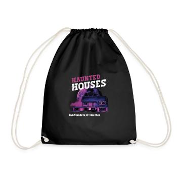 Horror Paranormal Haunted House Creepy Halloween - Drawstring Bag - black - Front