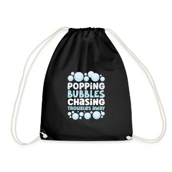 Soap Making Soap Boiler Soap Bubble Bubble - Drawstring Bag - black - Front