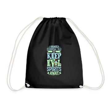 Huiles essentielles pour l’horreur d’Halloween. Essentiel - Sac de sport léger - noir - Devant