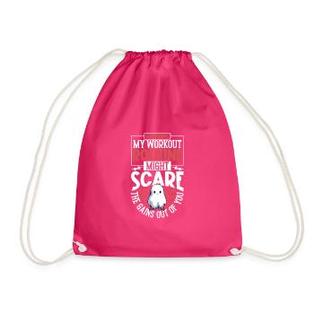 Bodybuilding Powerlifting Weightlifting Fitness - Drawstring Bag - fuchsia - Front