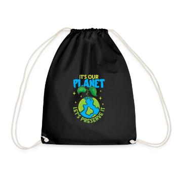 Changement climatique Environnement Jour de la Terre Planète - Sac de sport léger - noir - Devant