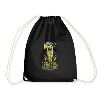 Zombie Rock'n Roll Horror Rock Headbanging Rock - Drawstring Bag - black - Front