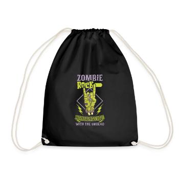 Zombie Rock'n Roll Horror Rock Headbanging Rock - Drawstring Bag - black - Front