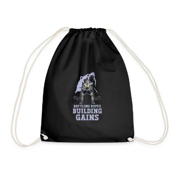 Cordes d'entraînement à la corde, cordes de combat, cadeaux de remise en forme - Sac de sport léger - noir - Devant