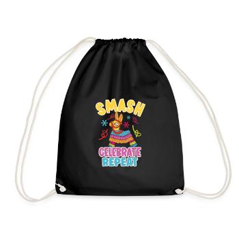 Mexican Piñata Fiesta Mexican Heritage - Drawstring Bag - black - Front