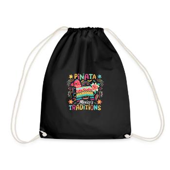 Mexican Piñata Fiesta Mexican Heritage - Drawstring Bag - black - Front