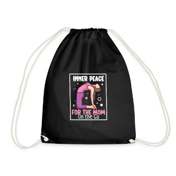 Yoga Mom Life Yoga Practice Maternity - Drawstring Bag - black - Front