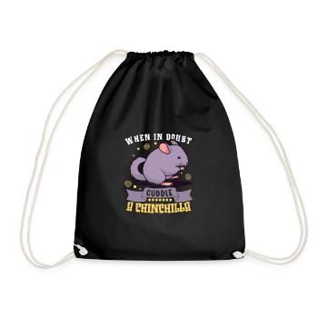 Chinchilla Owner Chinchilla Enthusiast - Drawstring Bag - black - Front