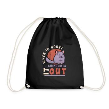 Chinchilla Owner Chinchilla Enthusiast - Drawstring Bag - black - Front
