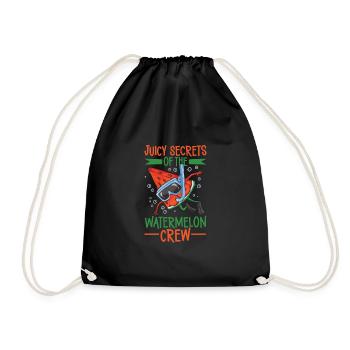 Pastèque Funny Fruit Drôle de dicton - Sac de sport léger - noir - Devant