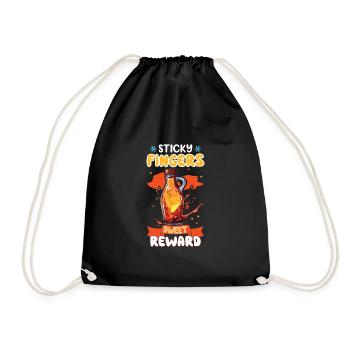Maple syrup Canada tradition and cones - Drawstring Bag - black - Front