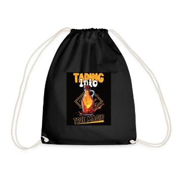 Maple syrup Canada tradition and cones - Drawstring Bag - black - Front