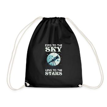 Astrophotography Astronomy Space Camera - Drawstring Bag - black - Front