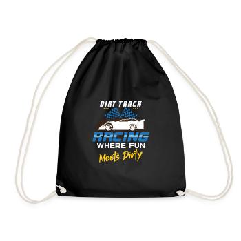 Dirt Track Racing Fast And Dirty Racing Fan Race - Turnbeutel - Schwarz - Vorne