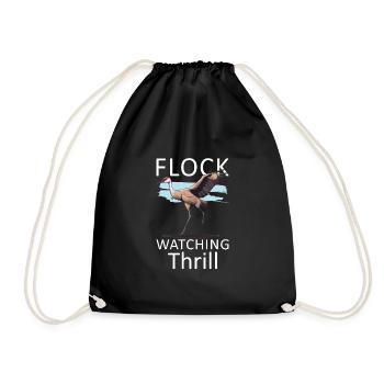 Sandhill Crane Lovers Bird Watching - Drawstring Bag - black - Front