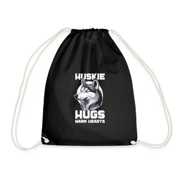 Chien de traîneau Huskie Alaska Sports d’hiver - Sac de sport léger - noir - Devant