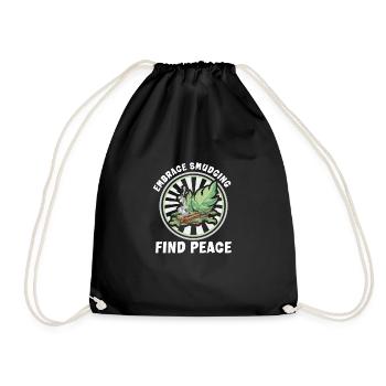 Smudge Sage Feder Spirituelle Hexerei Meditieren - Turnbeutel - Schwarz - Vorne