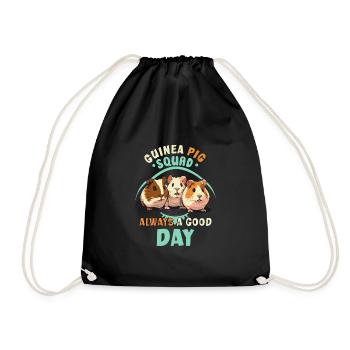 Guinea Pig Lover Furry Potato - Drawstring Bag - black - Front