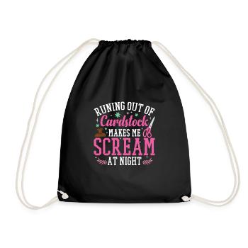 Cardmaker Scrapbooking Card Making Kits For - Drawstring Bag - black - Front