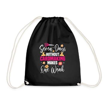 Cardmaker Scrapbooking Card Making Kits For - Drawstring Bag - black - Front
