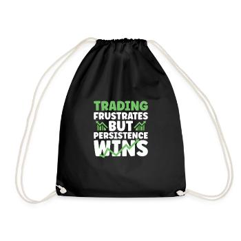 Stock Traders, Forex Traders, Investor Trading - Drawstring Bag - black - Front