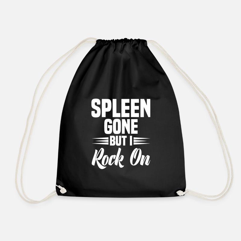 Spleen Surgery Surviving Spleen Removal - Drawstring Bag - black