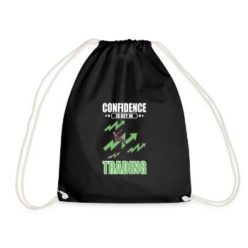 Stock Traders, Forex Traders, Investor Trading - Drawstring Bag - black - Front