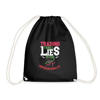 Stock Traders, Forex Traders, Investor Trading - Drawstring Bag - black - Front