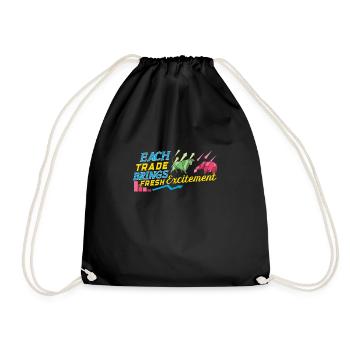 Stock Traders, Forex Traders, Investor Trading - Drawstring Bag - black - Front