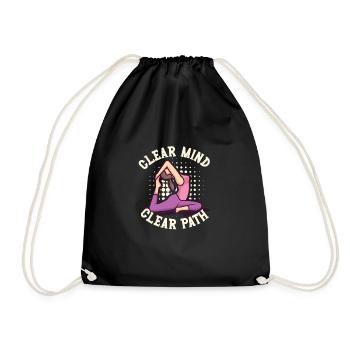 Yoga Mindfulness Practic Meditation Manifestation - Drawstring Bag - black - Front