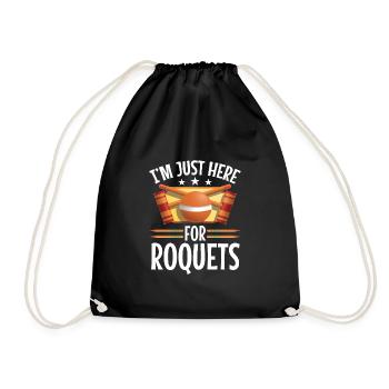 Croquet Mallet Croquet Club Croquet Player Croquet - Drawstring Bag - black - Front