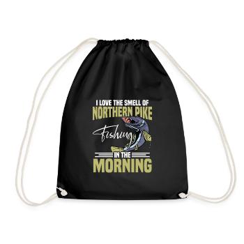 Northern Pike Fisherman Pike Fishing Rod Pike Fish - Drawstring Bag - black - Front
