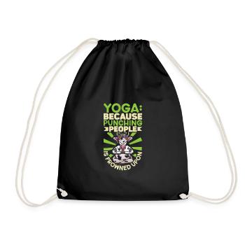 Yoga, Pleine conscience, Pratique, Méditation, Manifestation - Sac de sport léger - noir - Devant