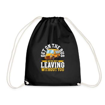 Funny School Bus Driver Appreciation anniversary - Drawstring Bag - black - Front