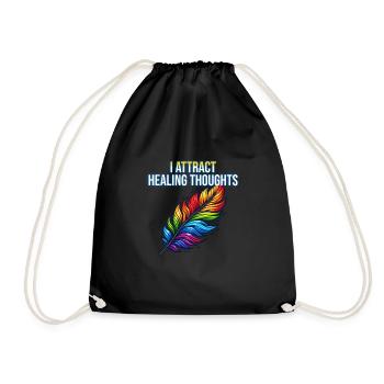 Yoga, Pleine conscience, Pratique, Méditation, Manifestation - Sac de sport léger - noir - Devant