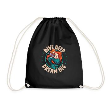 Sirène Reine, Mer, Royal, Océan, Monarque - Sac de sport léger - noir - Devant