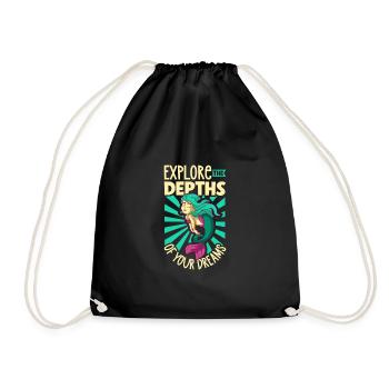 Sirène Reine, Mer, Royal, Océan, Monarque - Sac de sport léger - noir - Devant