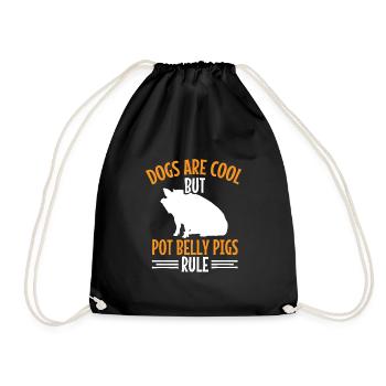 Pot Belly Pig Geschirr Und Leine Pot Belly Pig - Turnbeutel - Schwarz - Vorne