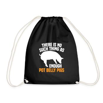Pot Belly Pig Geschirr Und Leine Pot Belly Pig - Turnbeutel - Schwarz - Vorne