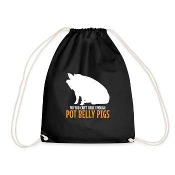 Pot Belly Pig Geschirr Und Leine Pot Belly Pig - Turnbeutel - Schwarz - Vorne