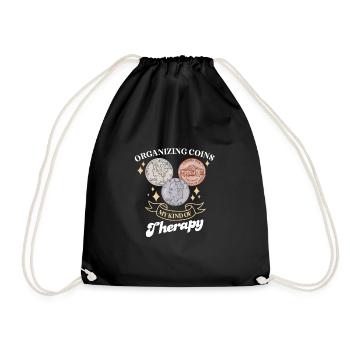 Collection de pièces de monnaie amusante pour les collectionneurs de pièces de monnaie et - Sac de sport léger - noir - Devant