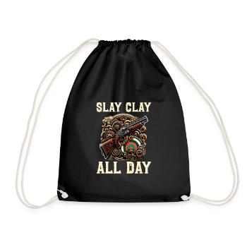 Clay Pigeon Shooting Clay Pigeon Shooting Shooting - Drawstring Bag - black - Front